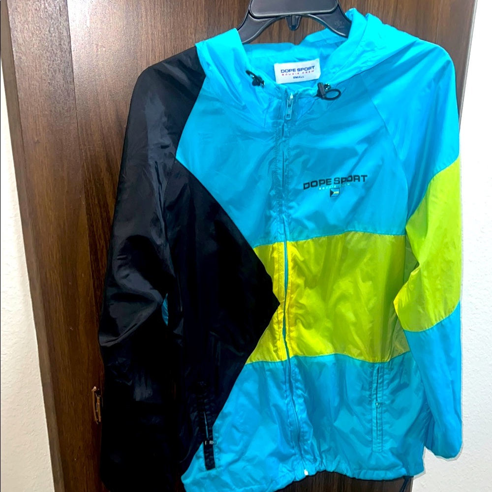 Kids Colorblock Jacket - Blue, Black, Yellow